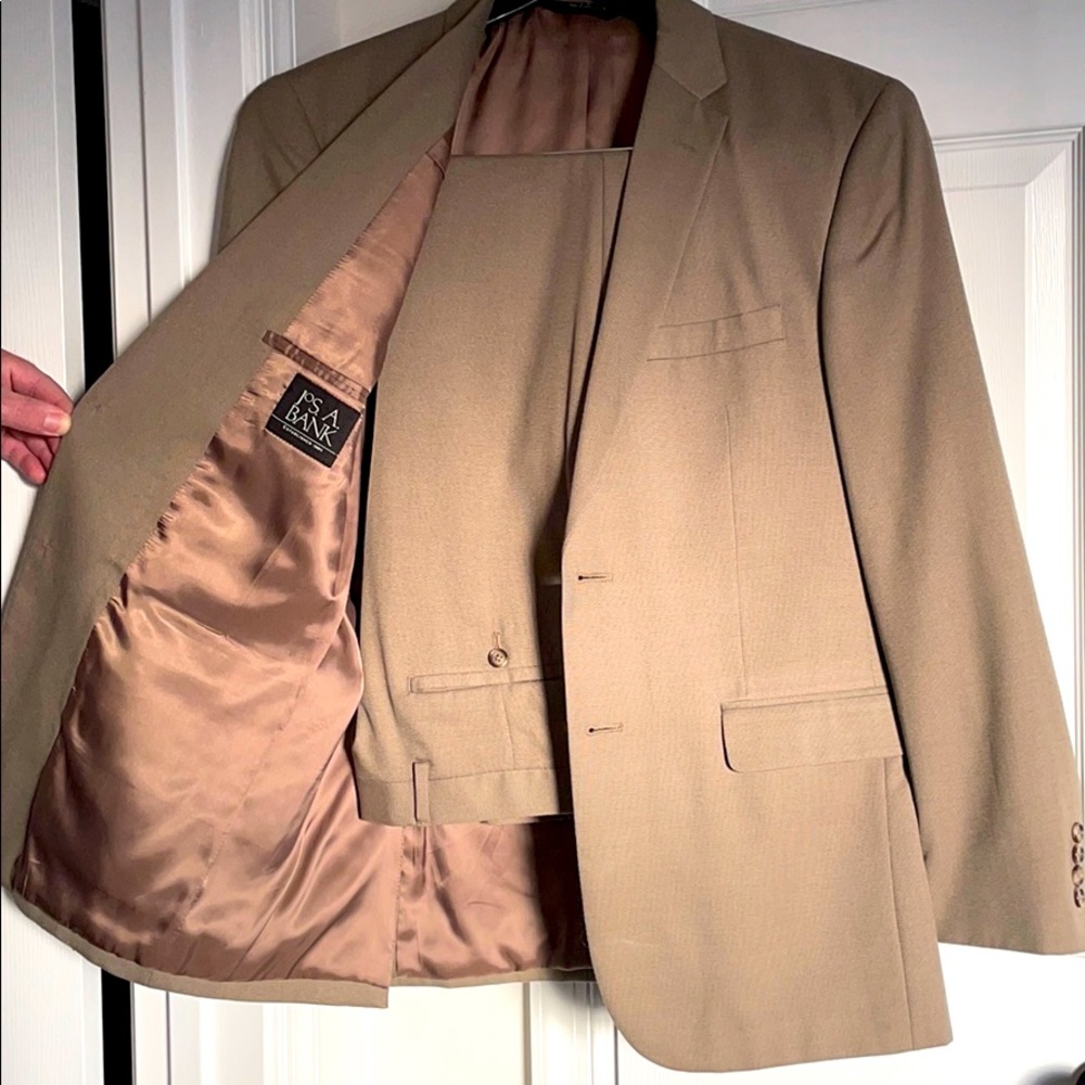 Tan Slim Fit Suit Set